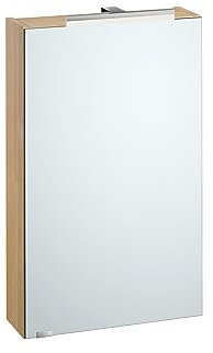 Erst-Holz Spiegelschrank Hängeschrank mit Licht und Steckdose 3 Farbvarianten Eiche Dekor taupe grau V-90.59-S, Farbe:Eiche Dekor