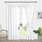 DWCN Gardinen Wohnzimmer Voile Vorhänge mit Kräuselband Leinenoptik 2 Stücke Halbtransparent Vorhänge für Wohnzimmer Modern Gardinen für Schinensystem Weiß 225x140cm (Höhe x Breite)