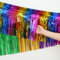 SYSUII 5 Stück Lametta Girlande Metallic Folie Fringe Bunt Party Deko Girlanden Weihnachten Fransengirlande Raum Dekoration Partydeko Hängende Lametta Fringe Banner für Hochzeit Geburtstag Zimmer