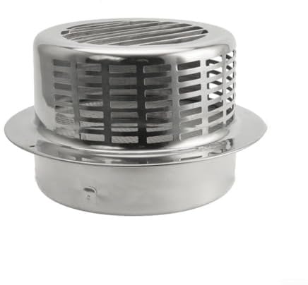 Stainles Steel Chimney Cap, Metal Chimney Cowl with Bird Guard, Vent Cover Cap, Rain Snow Hat, Mesh Protector(190MM)