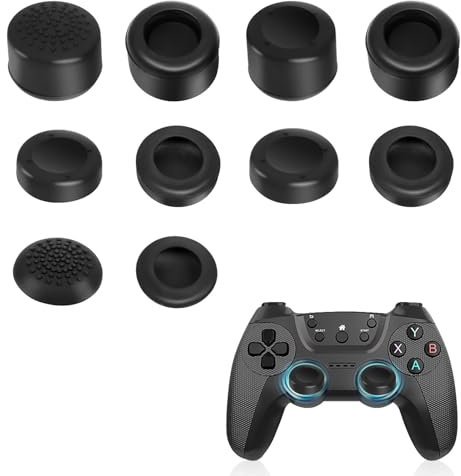 AXFEE joysticks de Remplacement en Silicone, Lot de 8 Capuchons de Manette Joystick Surélevés Antidérapants, pour S5/4/XBOX One/Xbox 360/XBOX Series X/Switch Pro