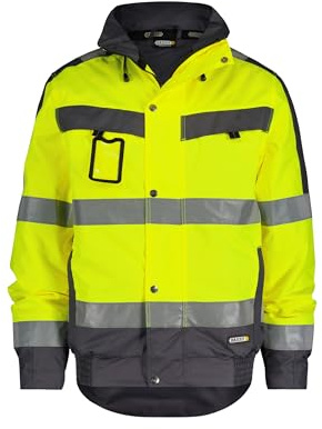 DASSY® Lima Warnschutz Winterjacke - Größe 4XL - NEONGELB/ZEMENTGRAU