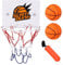 YFHUVB Mini Basketball Hoop for Bedroom with 2 Basketball, Indoor Basketball Hoop Wall Mounted Set for Kids Includes Indoor Basketball Hoop Sucker Small Basketball and Pump, Office Indoor Sport Games