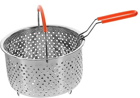 TOPBATHY Dampfkorb Zum Kochen Frittierkorb Griff Aus 304 Edelstahl Lebensmittelsieb Für Pommes Gemüse