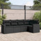 Festnight Gartenlounge mit Stauraum - Rattan Sofa Balkon Garten Lounge Outdoor Ecklounge Sitzecke Klein Loungemöbel Gartensofa Ecksofa Rattansofa Couch