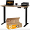 boho office® Elektrisch höhenverstellbarer Schreibtisch - 4 Speicher, inkl. Wireless Charger und FSC-zertifizierter Tischplatte mit abgerundeten Ecken, UDESK Eiche/Schwarz