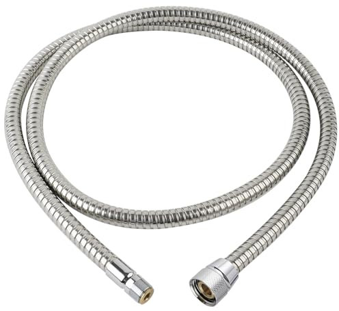 46174000 GROHE Küchenarmaturschlauch Ersatz, 59 Zoll StarLight Chrom-Finish, Ladylux Metalflex Schlauch für Grohe K4 K7, Bridge und Ladylux Cafe, Alira Spültischarmatur