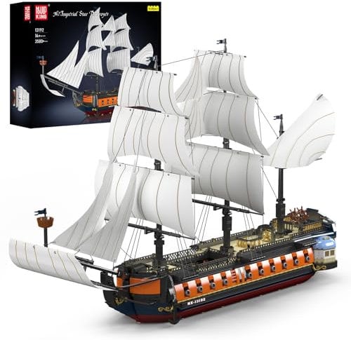 Mould King 13192 MOC Piratenschiff Bausteine, 3580 Teile Groß MOC Imperial Segelschiff Klemmbausteine Bausteine, DIY Modellbausatz Für Puzzle Bausteine Große Segelschiff Bausteine Spielzeug Modular