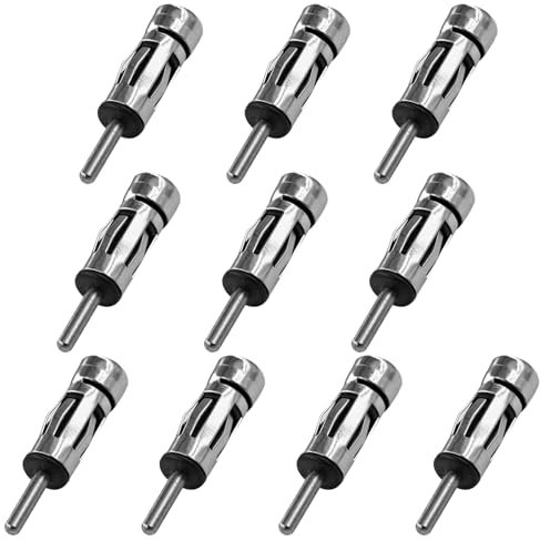 Adaptateur d'antenne Radio DIN Mâle vers ISO Femelle,Adaptateur D'antenne Autoradio Stéréo Câble,Voiture Récepteur Multimédia Connexion Antenne,Adaptateur Stéréo Universel pour Véhicule,10pcs