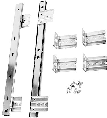 Gadpiparty Keyboard Rail Drawer Track Ball Bearing Runners for Under Desk Computer Slides Fixing Slide Holder