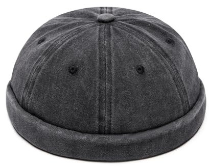 YAMEIZE Retro Brimless Cappello per Donna - Uomo Regolabile Vintage Brimless Cappello Beanie di Guida all'aperto