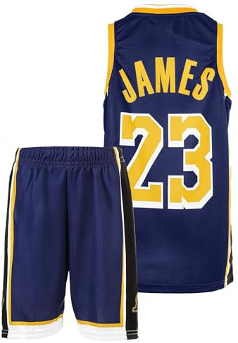 Amdrabola Lakers Lebron James #23 Basketball Kinder Trikot Bausatz, Lila, Komm mit Shorts Basketballfans #23 (140,Lila)