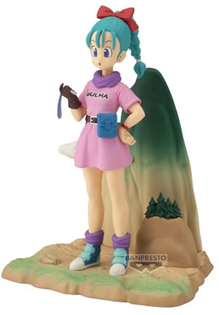 Banpresto Bulma Dragon Ball Actionfigur, 13 cm, BP29376P, Mehrfarbig, Sammlerstatue, optimal für Anime-Fans und Sammler.