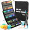 Feutres Acrylique 72 Couleurs, Feutres Coloriage Adulte Double Pointe (Pointes Fines & Pinceau), Feutres Acrylique, Acrylic Paint Markers pour Roche, Toile, Bois, Pierre, Céramique, Verre