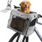 Eiito Hundekorb Fahrrad Vorne mit patentierter Anti-Kipp Halterung | Sicherer Hundefahrradkorb bis 12kg, auch als Rucksack & Autotasche | Fahrradkorb für kleine Hunde