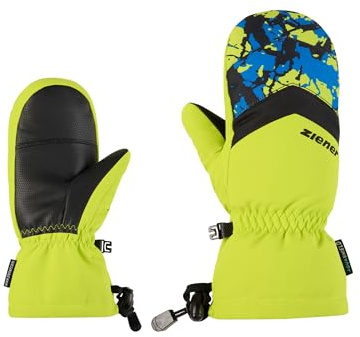 Ziener Kinder LETTERO-Z Ski-Fäustling/Wintersport | wasserdicht, atmungsaktiv, Lime, 4, Grün