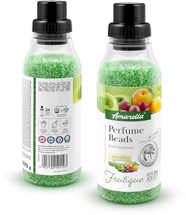 AMARELLA Duftperlen Waschmaschine 370 g (24 Dosierungen), mikroplastikfrei, vollständig löslich, Wäscheduft Booster, für alle Textilien & HE-Maschinen, direkt in die Trommel