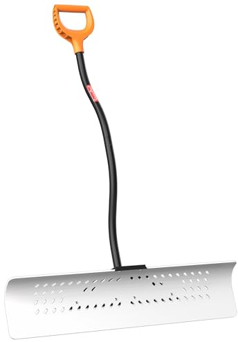 91,4 cm robuster Schneeschieber, extra breite Schneeschaufel für Auffahrt, Gehweg, Terrasse, Deck & Türschneeräumung, ergonomischer Rückenschutz, Schneepflug mit UHMW-PE Klinge, Rutschfester Griff