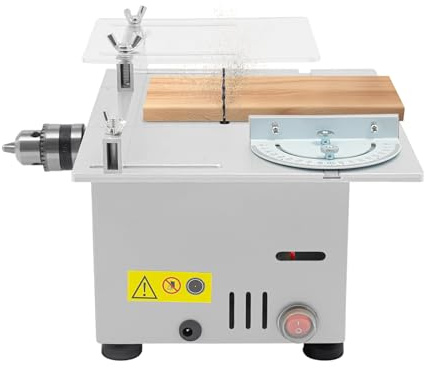 T6 Mini-Tischkreissäge 96W 4000-9000 U/Min 7-Gang-Regelbar 0-29mm Schnitttiefe 0-180° Winkel 4-Zoll-Sägeblatt Für Holz Acryl Aluminium EU-Stecker Präzise DIY-Bearbeitung