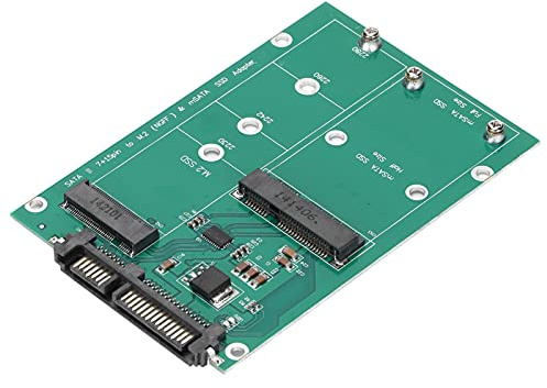 Yctze M.2 NGFF zu Adapterkarte, MSATA SSD zu Konverter 2,5 Zoll und 3,5 Zoll Festplatten, Unterstützt 6 Gbit/s Geschwindigkeit, Kompatibel mit PCIe, Perfekte 80 Mm, 60 Mm, 42 , 30 M. SSD