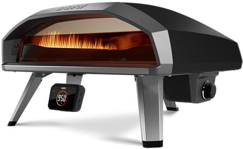 Ooni Koda 2 Pro Natural Gas Pizza Oven – 18 Gas Powered Outdoor Oven with 28 mBar Regulator and Gas Hose, Gas powered Portable Pizza Oven - Foundry Black