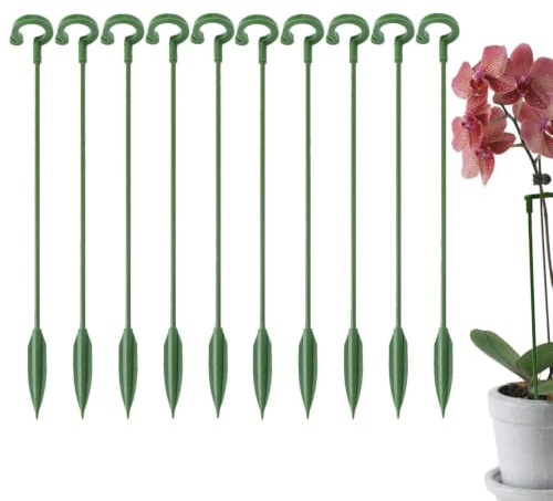 Genérico Soporte para Plantas: 10 Paquetes, Estaca De Soporte para Plantas | Pllantas Trepadoras Estante De Fijación De Flores En Macetas Para Flores Orquídea Tomates Peonía Rosa Gladiolo, Phalaenopsis