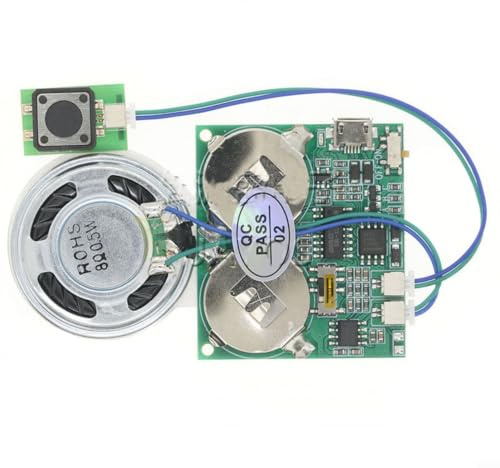 Hoppipola Programmierbares Sound-Modul mit Lichtsensor und Taste 16 Min Aufnahmezeit MP3-Audiomodul für Grußkarten und DIY-Projekte Grün(A)