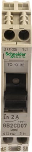 Schneider Electric - TeSys GB2-CD - disjoncteur pour circuit de contrôle - 2A - 1P+N - 1d - GB2CD07