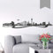 WANDKINGS Wandtattoo Skyline Düsseldorf (mit Sehenswürdigkeiten und Wahrzeichen der Stadt) 100 x 23 cm Mittelgrau - erhältlich in 33 Farben