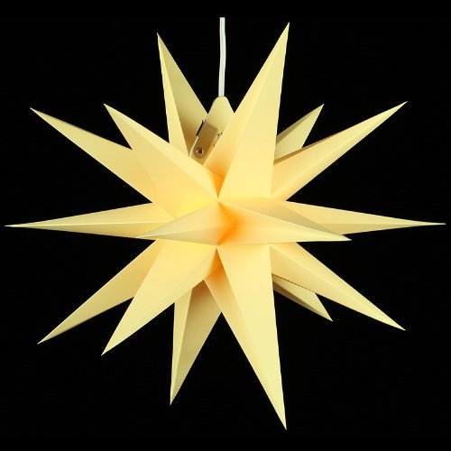 Buchbinderei Kraft Annaberger Faltstern - Weihnachtsstern - Gelb 35cm Erzgebirge