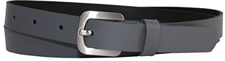 Vascavi Ledergürtel echt Leder Gürtel, Jeansgürtel, Hüftgürtel, Made in Germany, 2 cm breit und ca. 0.25 cm stark (100 cm Gesamtlänge 110 cm, Grau)