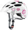 uvex finale junior - leichter Fahrradhelm für Kinder - individuelle Größenanpassung - erweiterbar mit LED-Licht - heart white pink - 51-55 cm