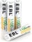 EBL 4 Piezas 1100mAh AAA 1,2V Pilas Recargables Ni-MH Alta Capacidad para Juguete Flash Mando Teléfono Fijo GPS Exterior