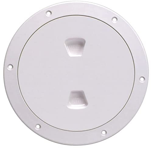 Schraubdeckplatte, 15,2 cm, WHT, glatt