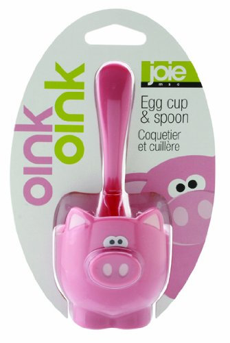 Joie Kitchen Gadgets 067742-783011 Oink Coquetier et cuillère Rose