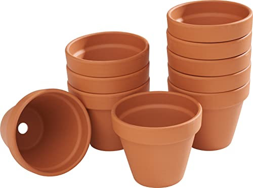 Pot de fleurs VBS pots en terre cuite cache-pots diff. tailles Ø intérieur 8 cm, 10 pc.