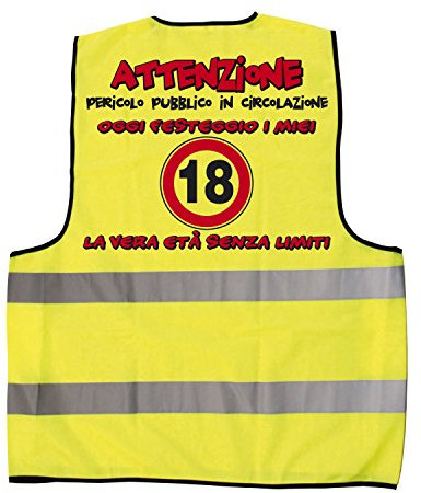 Bombo Gilet Compleanno 18 Anni