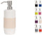 MSV Seifenspender Moorea Flüssigseifen-Spender Keramik, 7,5 x 7,5 x 21 cm - 400ml - Beige