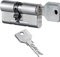 EVVA 3KS plus Hochsicherheits-Doppelzylinder mit 10 Schlüssel, Länge (a/b) 56/36mm (c=92mm) Länge a=56mm mit KZS, spezieller Bohr-u. Ziehschutz KZS einseitig, Not-u. Gefahrenfunktion BSZ, modulare Bauweise SYMO