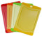 STONELINE Planches à Découper, Lot de 4 pcs 20 x 14 cm, avec Rainures à Jus, Antidérapantes, Planche à Découper en Plastique, Couleur Rouge, Orange, Vert, Jaune