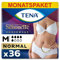 TENA Silhouette Normal Blanc - 32 Einwegslips im Monatspaket (6 x 6 Stück) - Design Einweg-Höschen für Frauen - bei mittlerer bis starker Blasenschwäche und Inkontinenz - Weiß, Größe M
