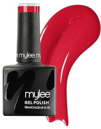 Mylee Gel Nail Polish 10ml [Break a red] UV/LED Soak-Off Nail Art Manicure Pedicure for Professional, Salon & Home Use [Red Range] - Long Lasting & Easy to Apply