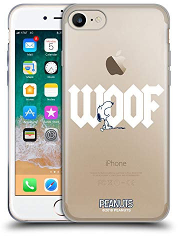 Head Case Designs Offizielle Peanuts Snoopy Woof Rock T-Shirts Soft Gel Handyhülle Hülle kompatibel mit Apple iPhone 7/8 / SE 2020 & 2022