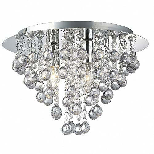 M2 OUTLET LED-Deckenleuchte CRIS: Ø38CM, Chrom, mit Acrylbehang