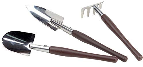 Hemoton 3-teilig Gartenwerkzeug Set Mini Harke für Blumentopf Handheld-Garten-Werkzeug-Set, Mini-Harke, Schaufel-Set, Zubehör für Blumentopf, Garten, Balkon am Strand