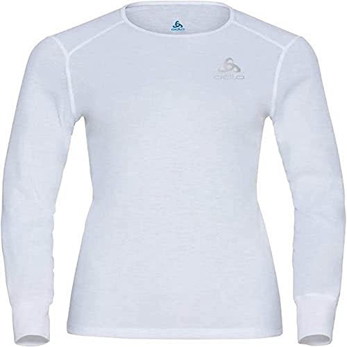 Odlo Damen Active Warm Eco_159101 Funktionsunterwäsche Langarm Shirt, Weiß, 3XL EU