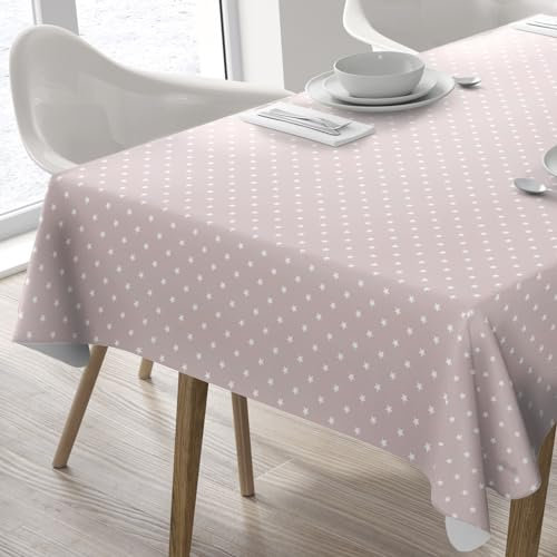 Home Direct Nappe en toile cirée rectangulaire en PVC facile à nettoyer - 140 x 200 cm - Rose