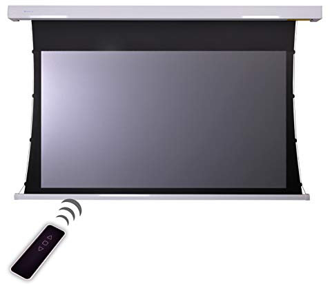 HiViLux® Tension CLR/ALR Motor Leinwand Dualspann System für UST-Beamer/Laser TV: HiViPrism Cinema HDR Hochkontrast/8K/4K/3D (135Zoll 16:9 Bild:300x168cm Weiss)