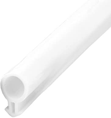 Striscia di tenuta in gomma siliconica per porte e finestre, 10 m, in plastica, in acciaio, per porte e finestre, guarnizione tubolare tipo O (centrale O / 9 mm, bianco)