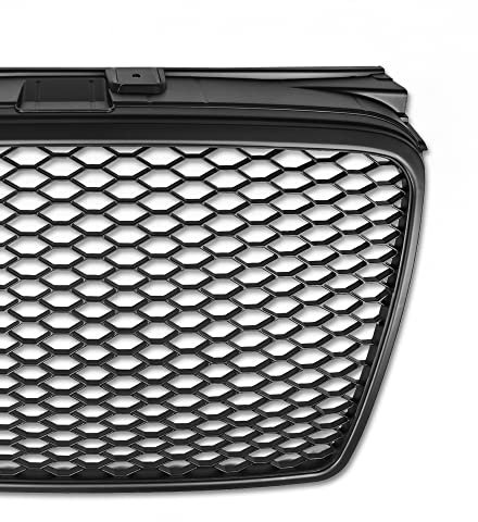 Griglia anteriore compatibile con Audi A4 B7 2004 2005 2006 2007 2008 berlina Avant griglia centrale anteriore sport GV-26 griglia a nido d'ape Sport griglia sportiva nera